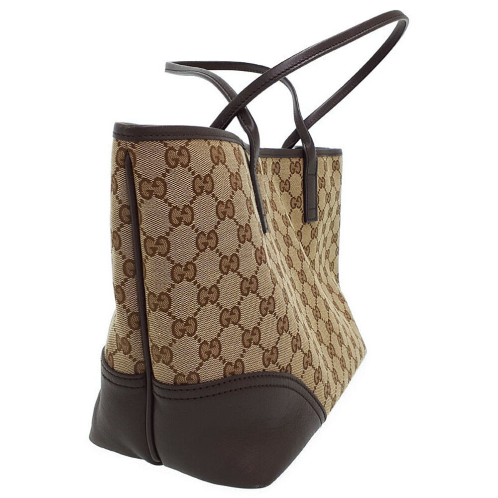 Gucci Canvas canvas brown Tote mocha GG leather Britt Bag monogram
